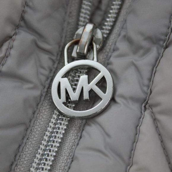 MICHAEL MICHAEL KORS Grey Quilted Down Jacket Size S - Picture 6 of 6